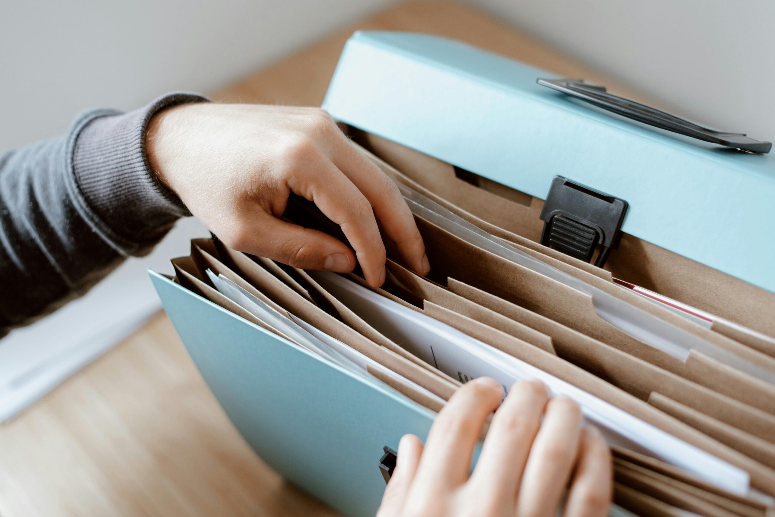 organizing restaurant paperwork